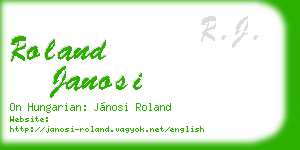 roland janosi business card